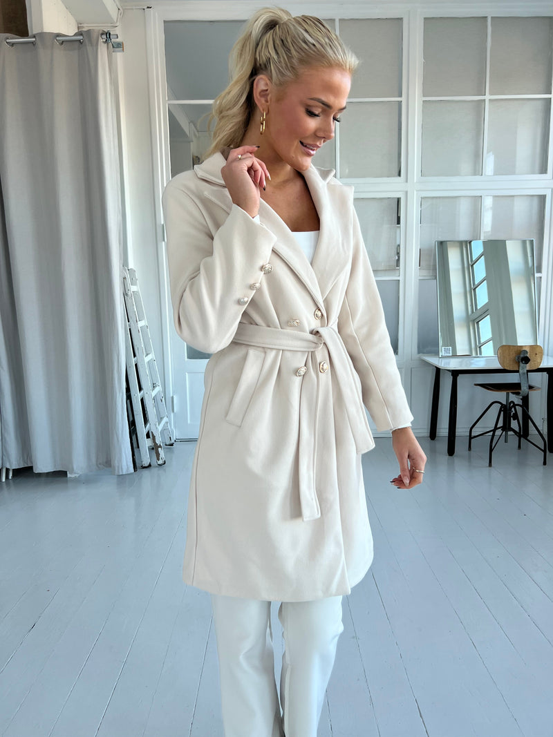 Rosy days Lined beige coat (2005)-jakke-Aaberg Copenhagen