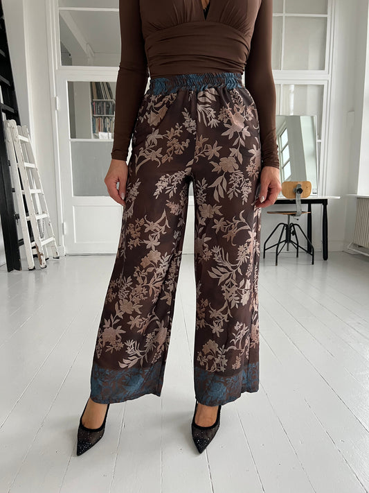 Bellice brown satin pants