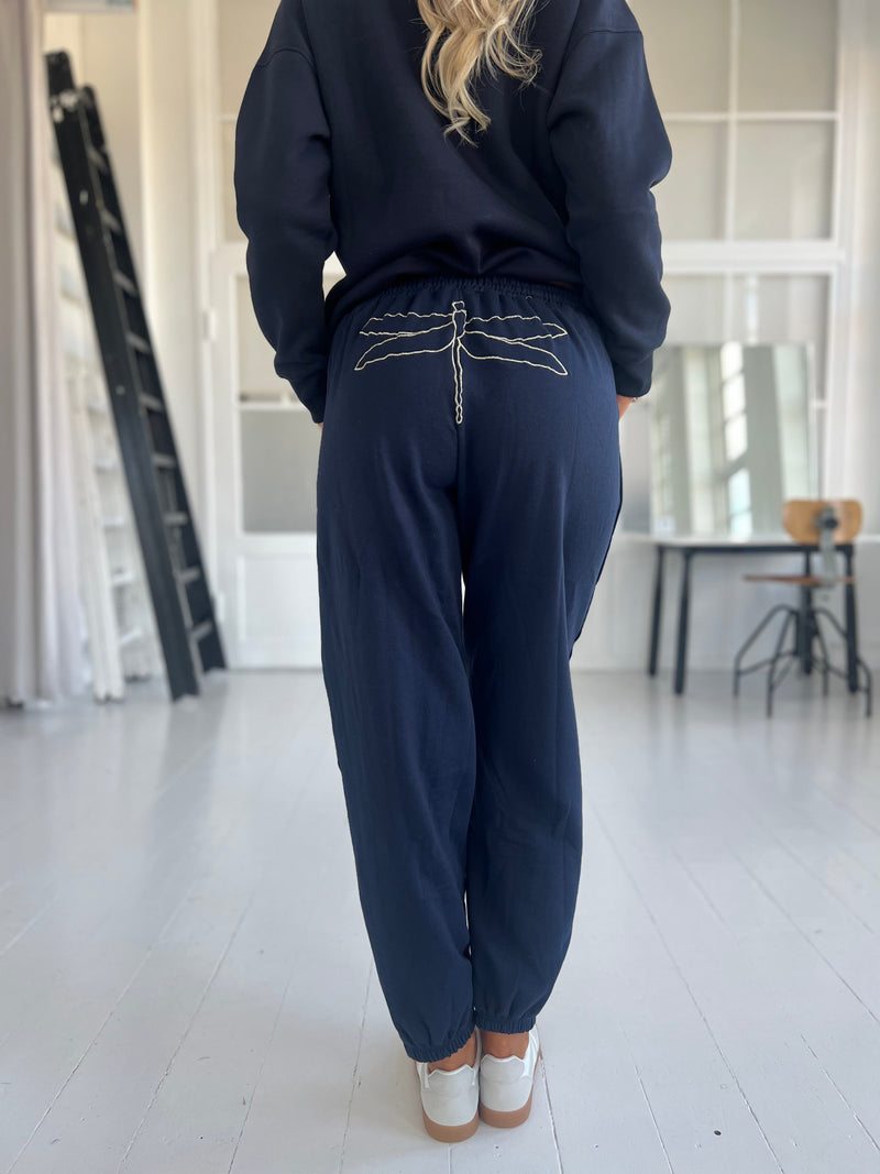 Gaspar Fiji sweatpants blue (7913)-bukser-Aaberg Copenhagen