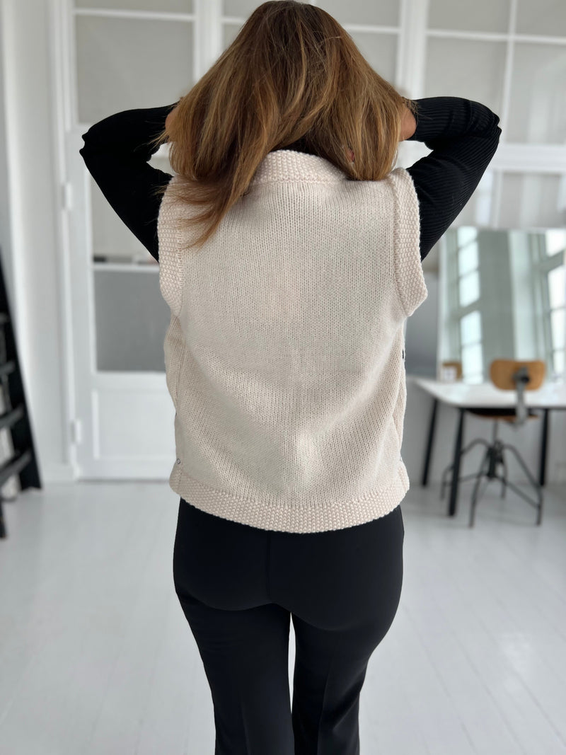 Flam beige knit vest (3309)