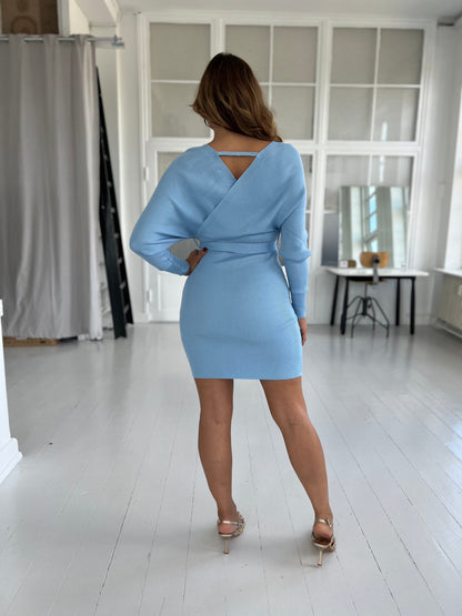 Louloa sky blue knit dress (5902)