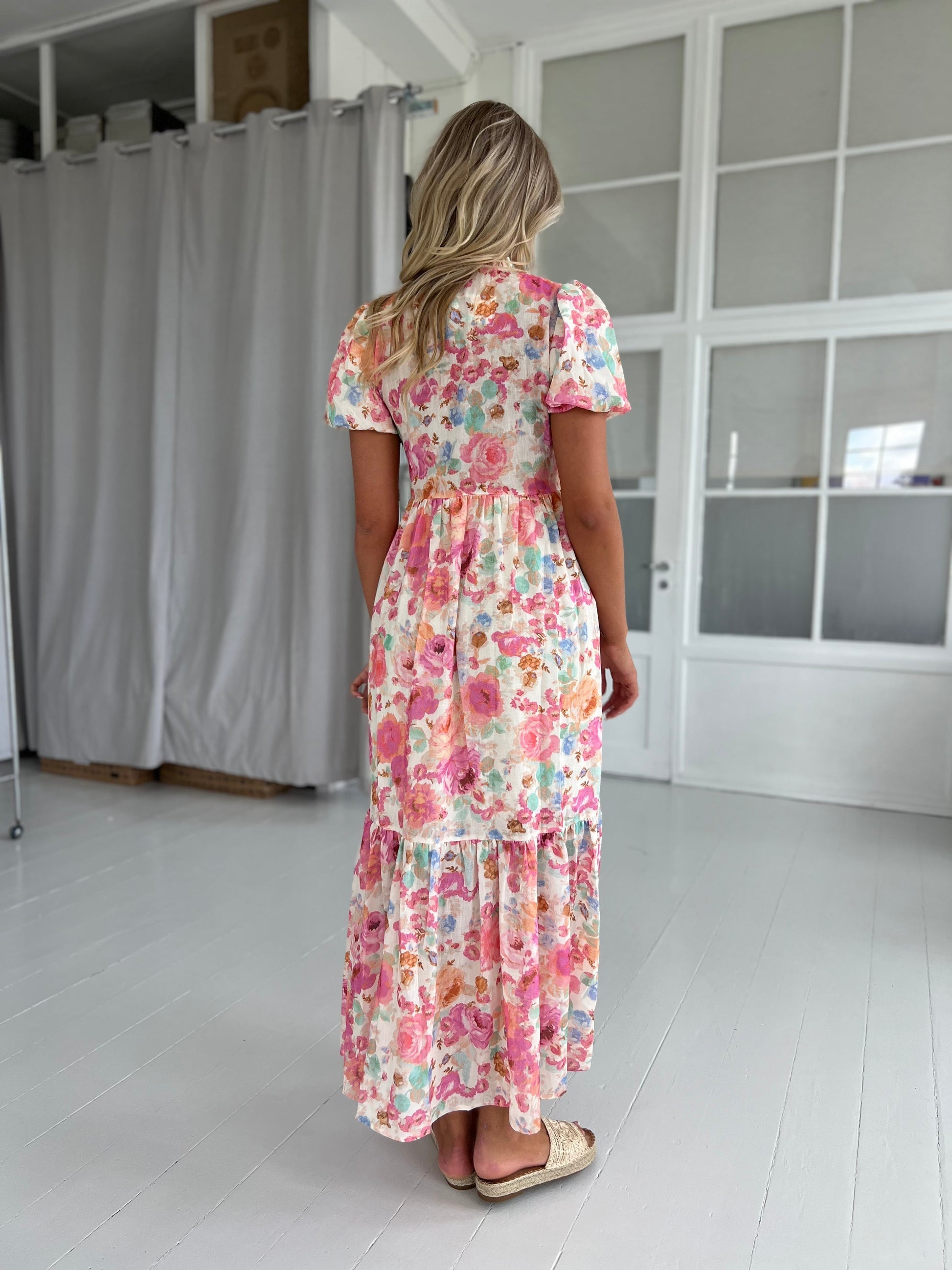 Flam rose flower dress-kjole-Åberg CPH-Åberg Copenhagen DK