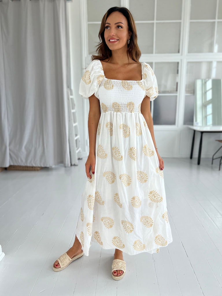 Rose W long white dress-kjole-Åberg CPH-Onesize-Åberg Copenhagen DK