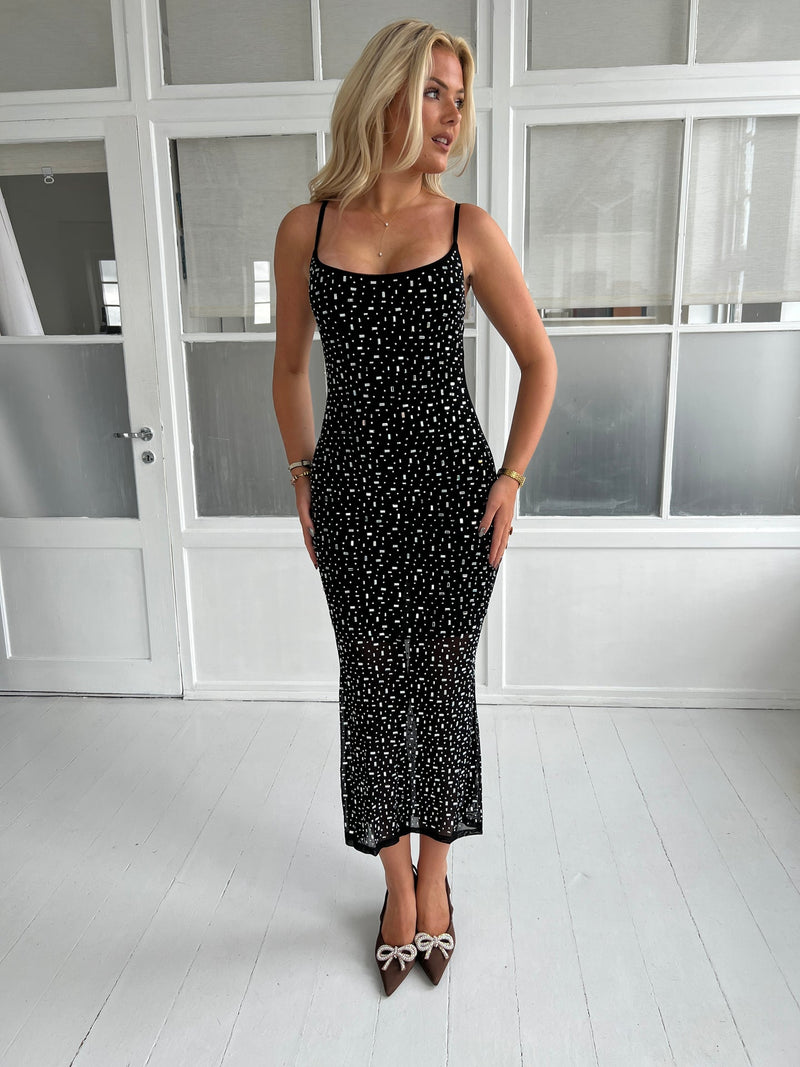 Flam black bling dress fra webshoppen Aaberg Copenhagen
