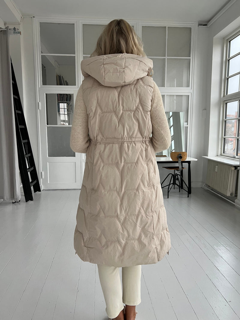 Flam beige long vest