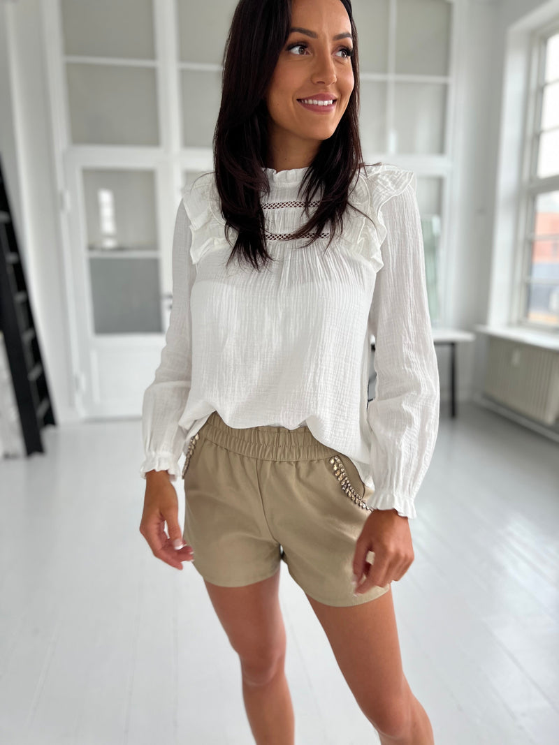 Azaka taupe shorts (6254)