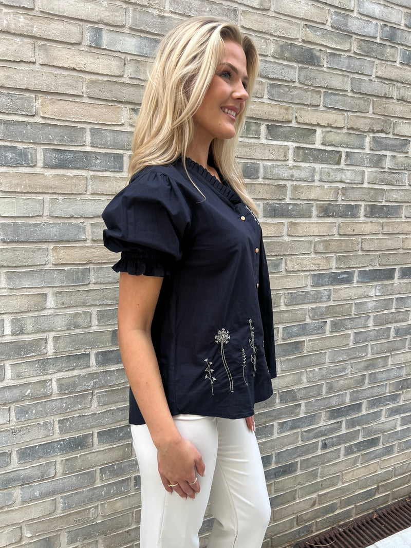 Gaspar black Garda Blouse