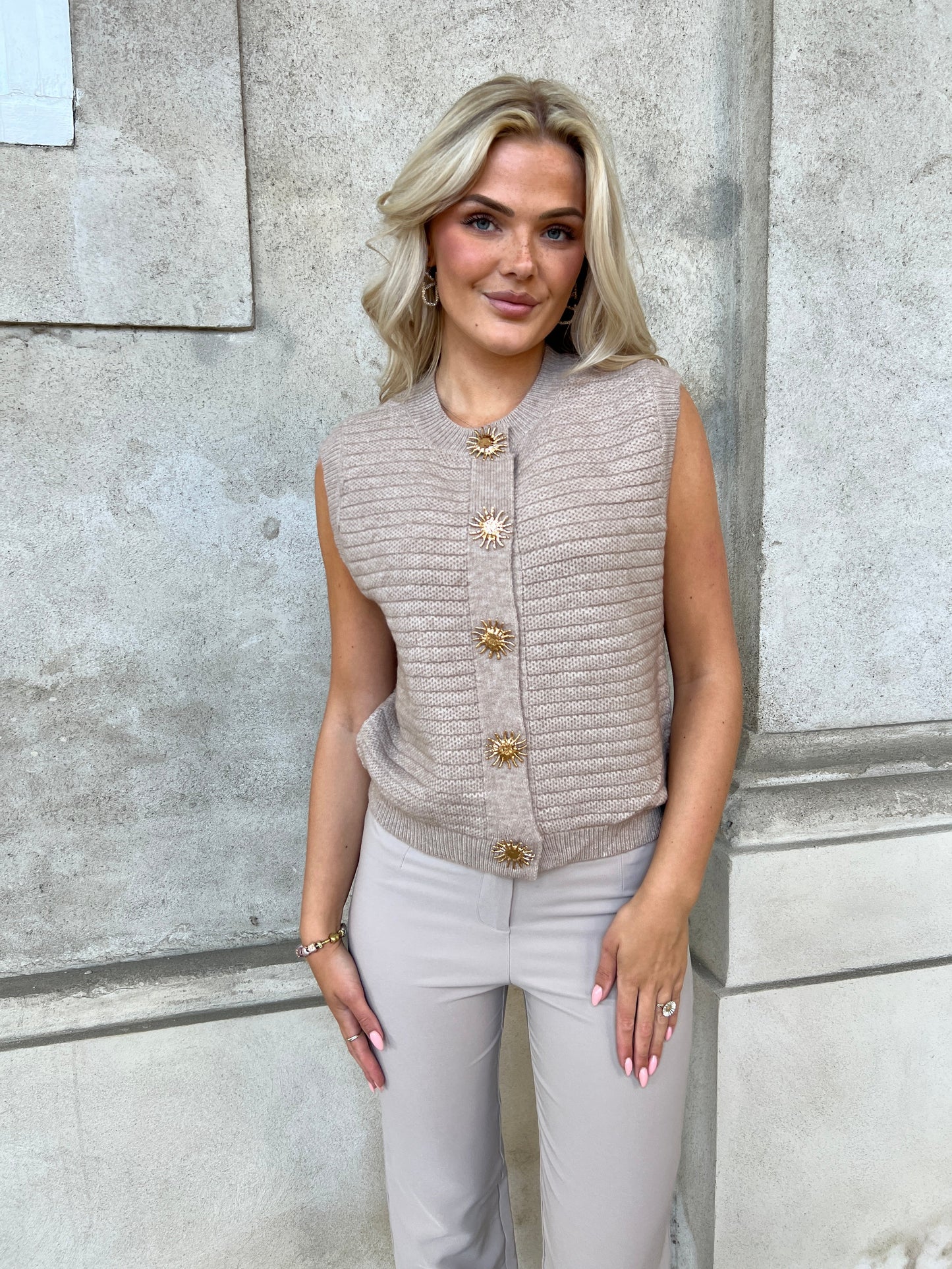 Azaka taupe vest