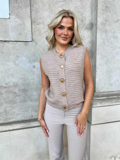 Azaka taupe vest