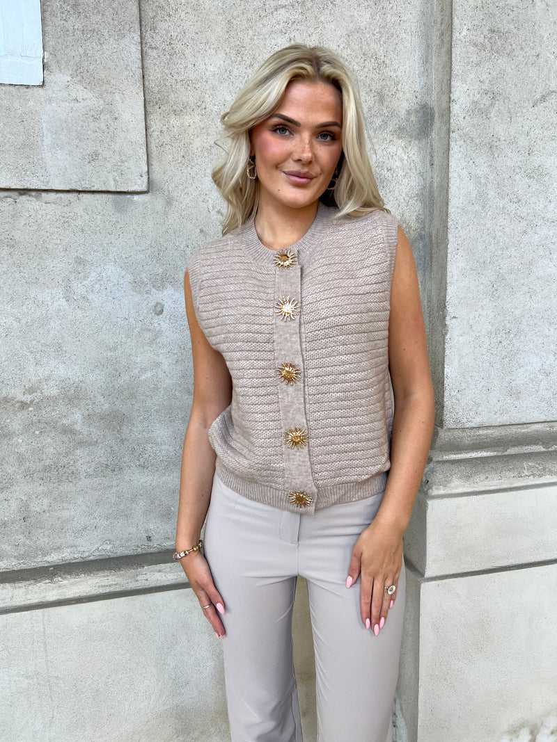 Azaka taupe vest
