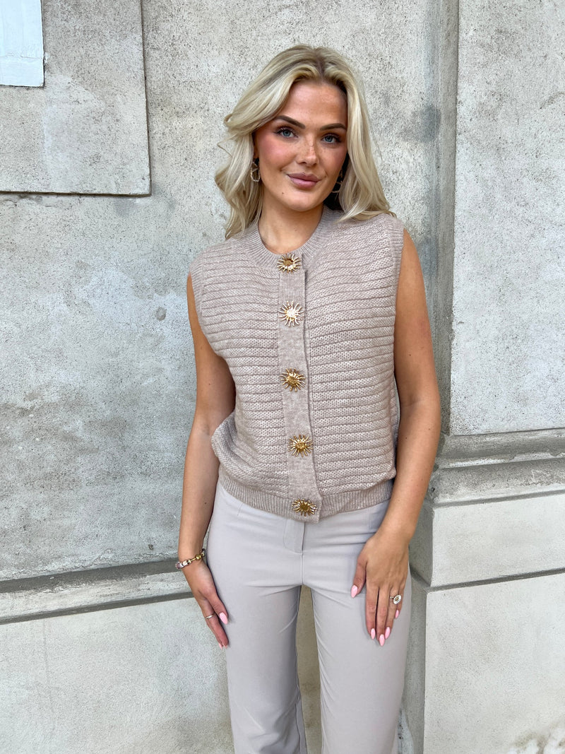 Azaka taupe vest