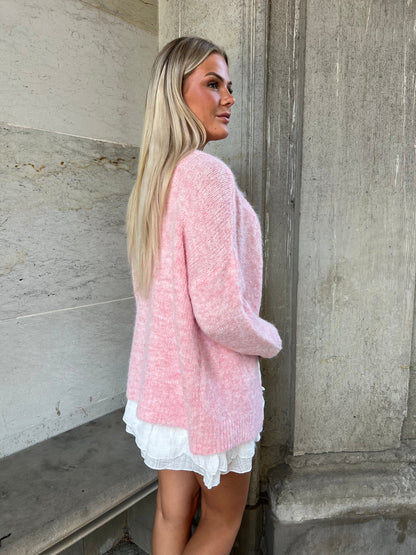 Azaka light pink cardigan (5845)