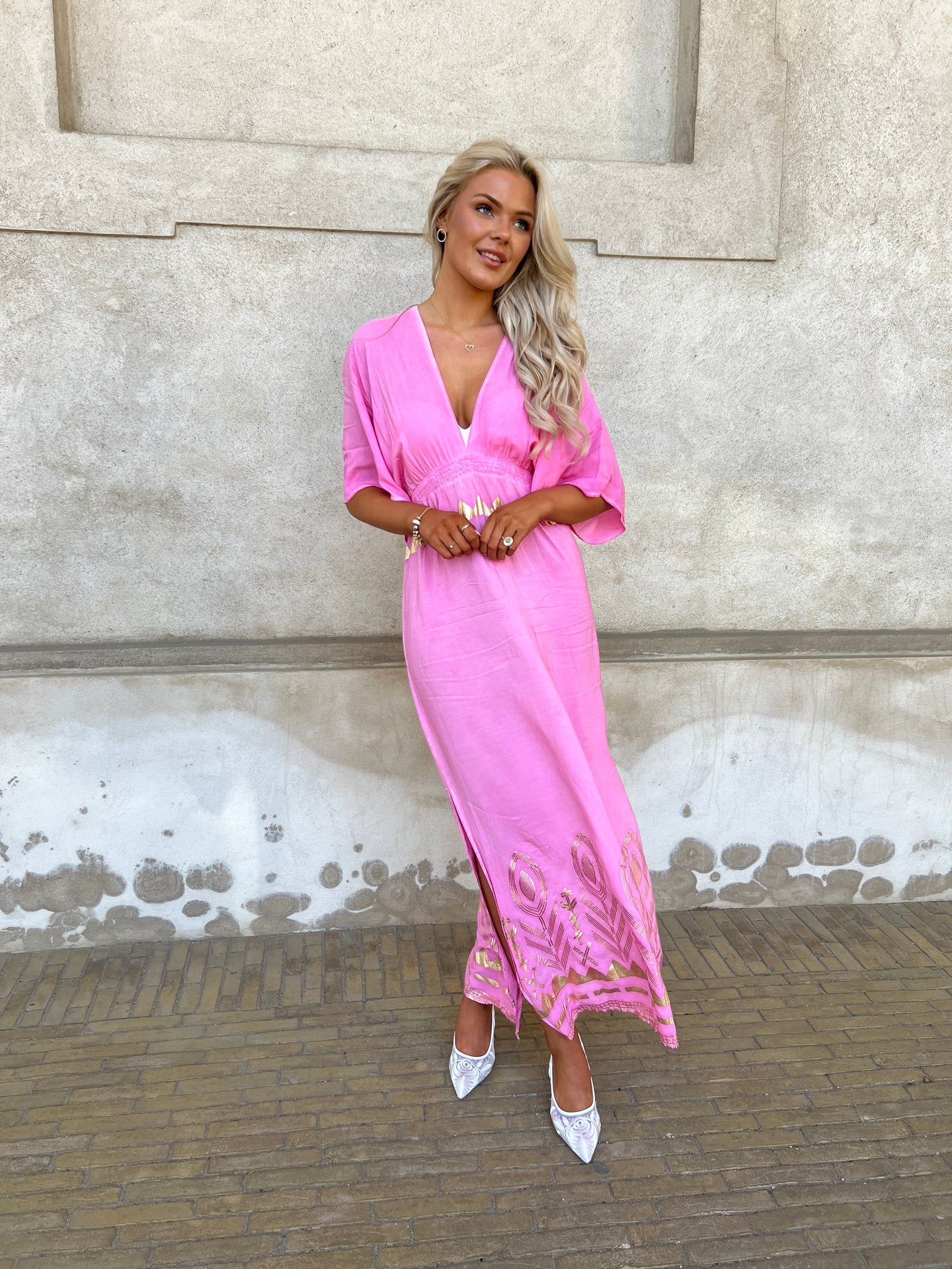 Last queen pink beach dress