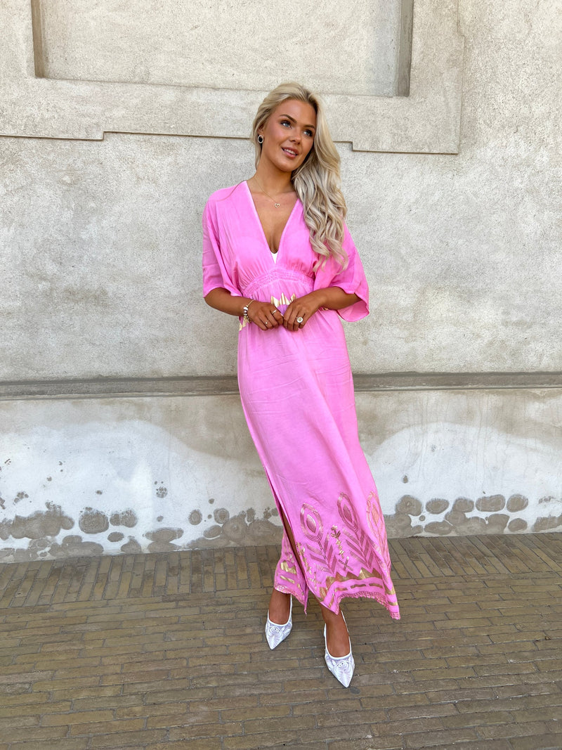 Last queen pink beach dress