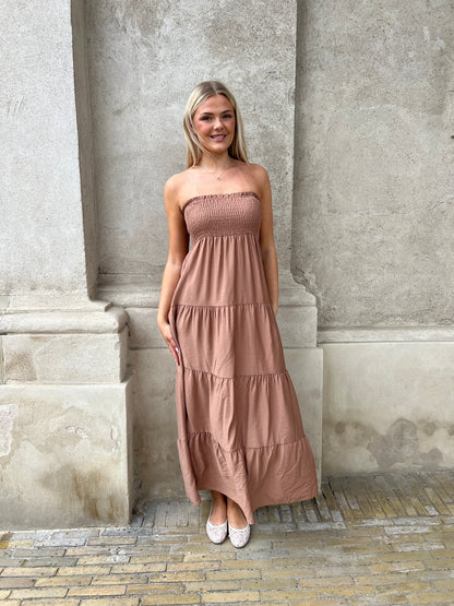 Syma caramel summer dress