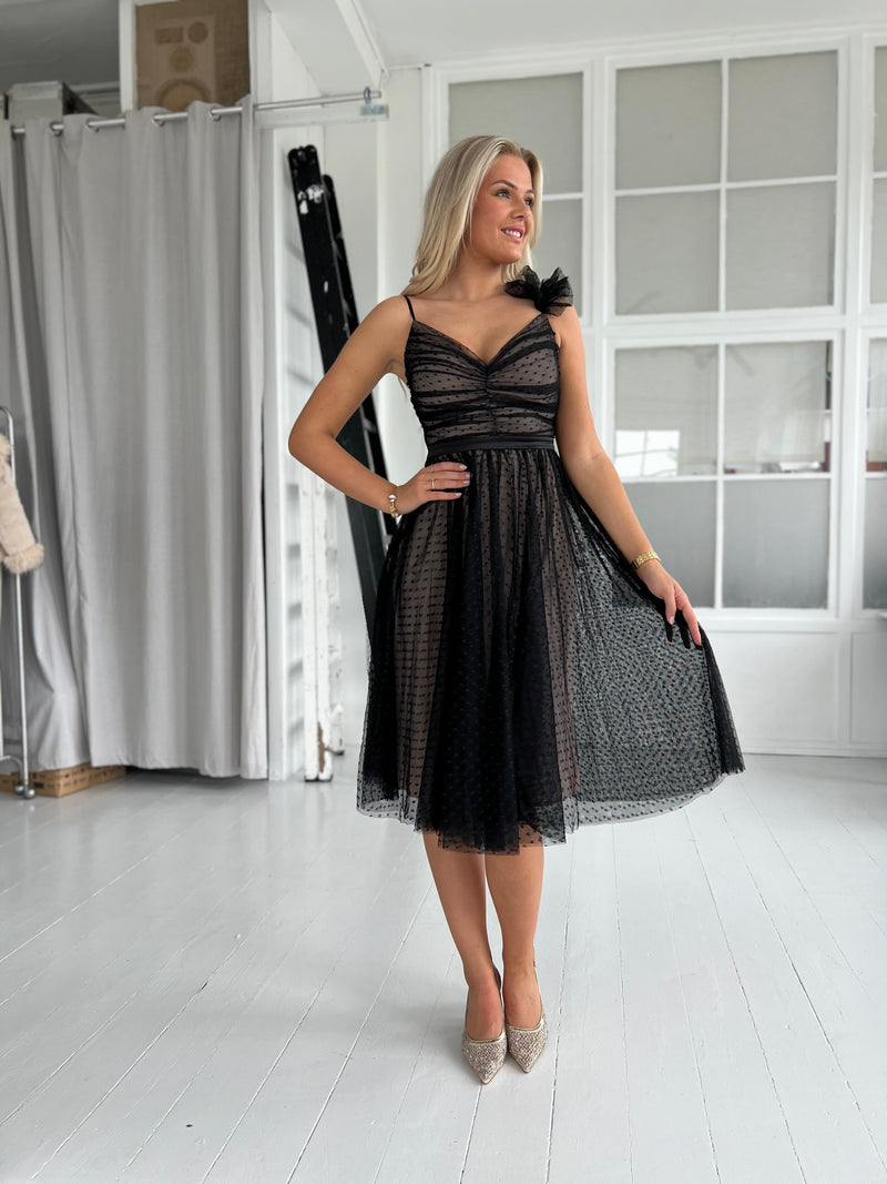 Soky black tulle dress (3377)-kjole-Aaberg Copenhagen