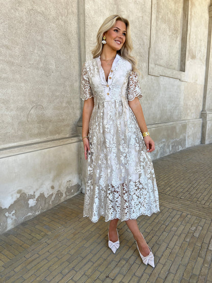 Alma champagne dress