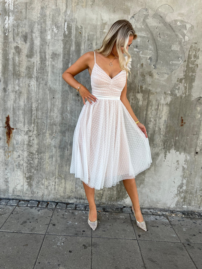 Soky white tulle dress (3377)-kjole-Aaberg Copenhagen