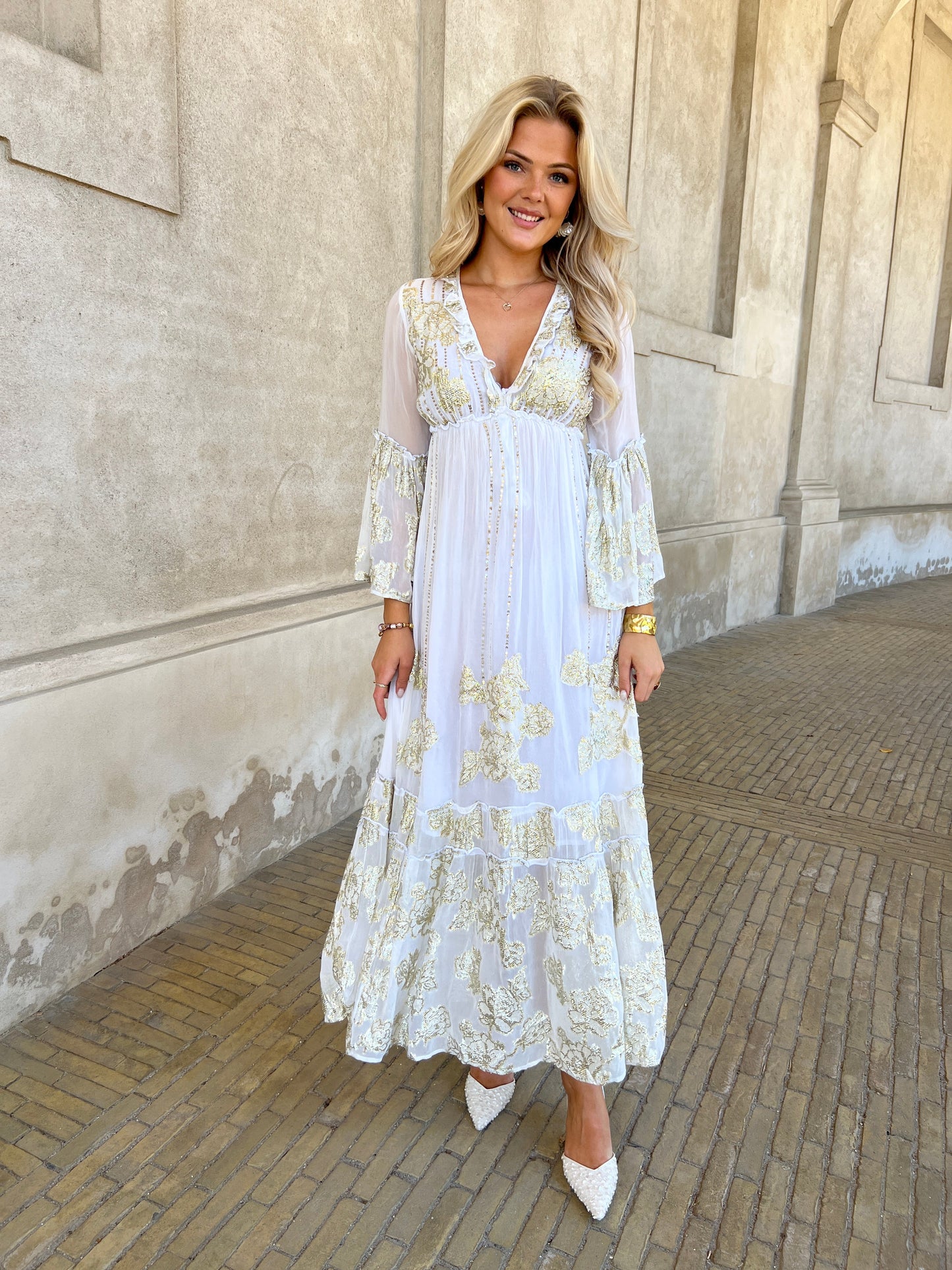 GD golden days white bohemian dress