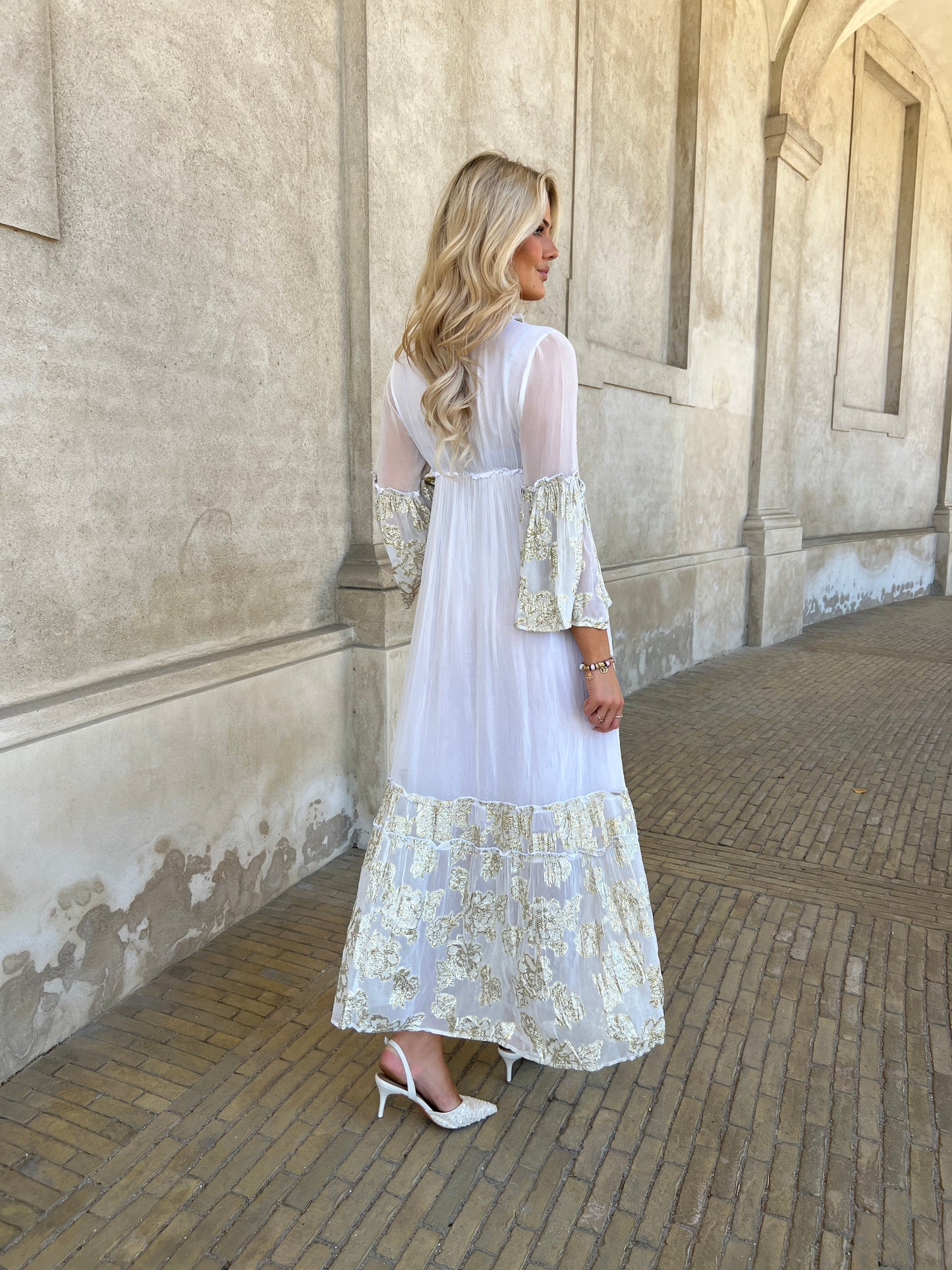 GD golden days white bohemian dress
