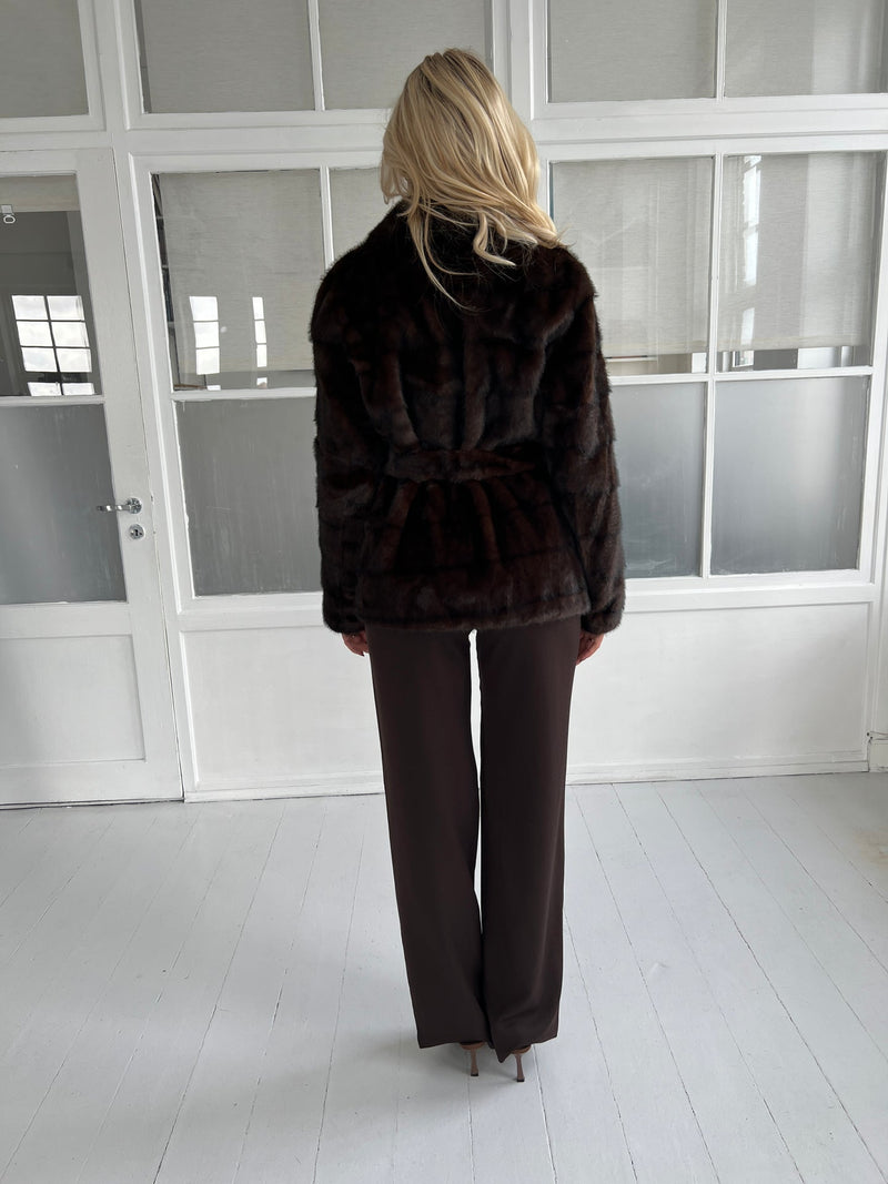Flam marron jacket fra webshoppen Aaberg Copenhagen