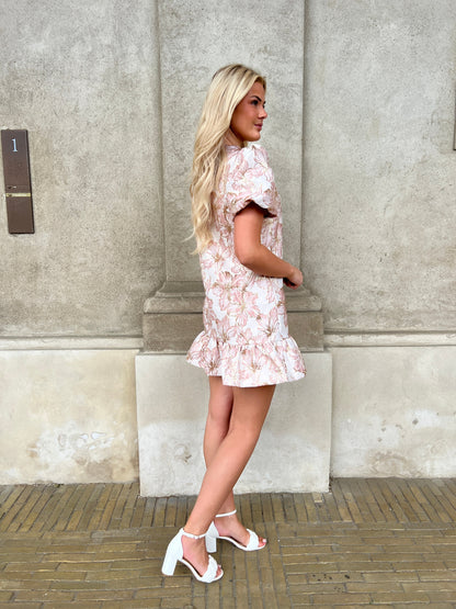 Golden Live pink ruffle dress
