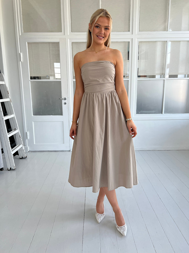 Eight luxe taupe dress