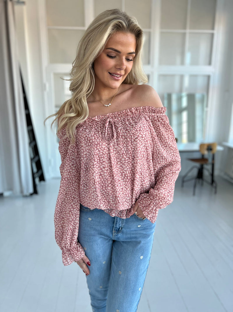 Latino rosa flower blouse