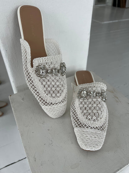 Marquiz white slippers (2228)