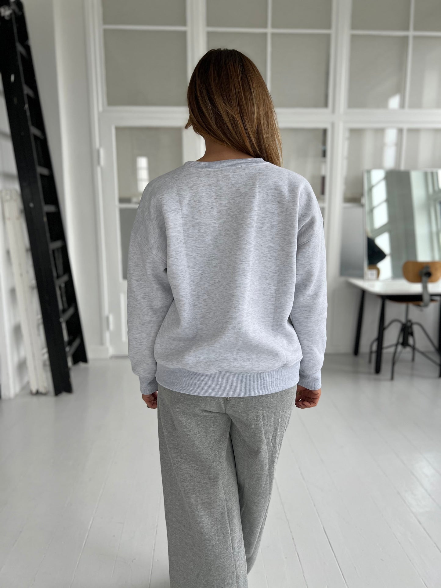 Gaspar roma grey sweatshirt (7323)-bluse-Aaberg Copenhagen