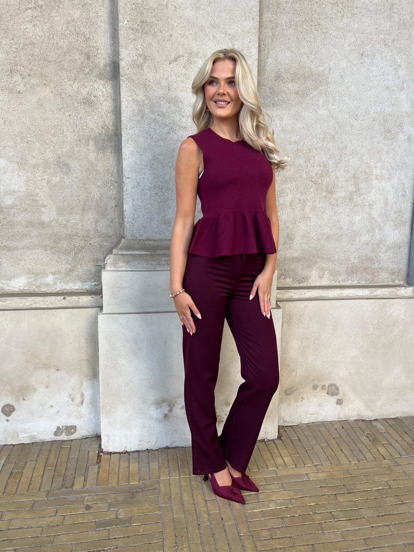 Eight Luxe wine pants