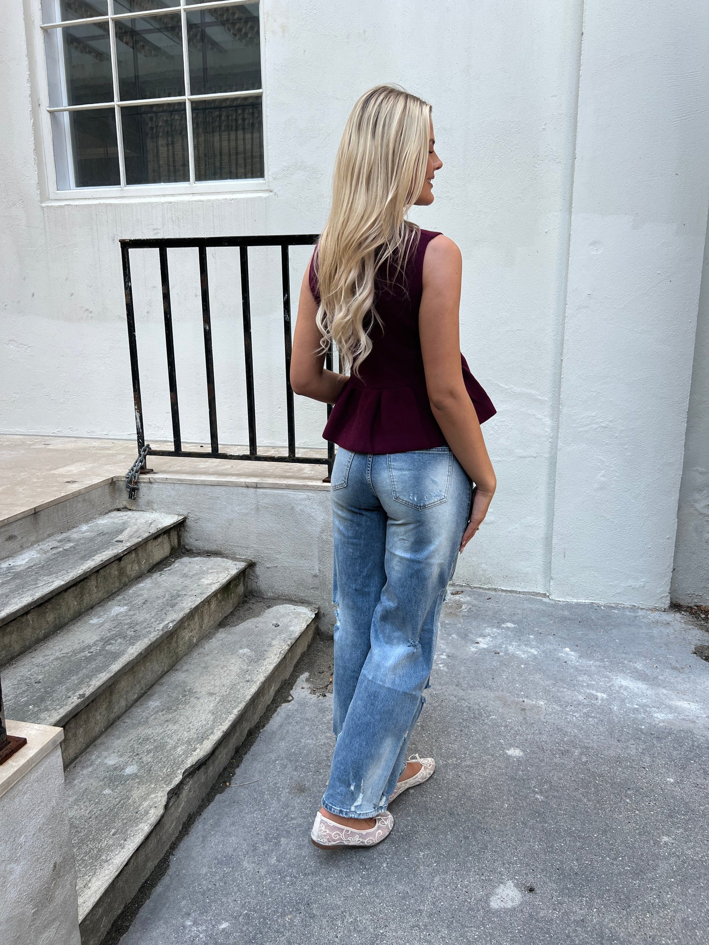 Laulia ripped dad jeans fra webshoppen Aaberg Copenhagen