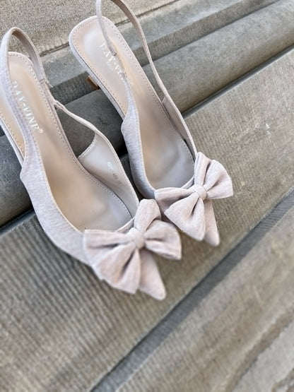 DV beige bow heel