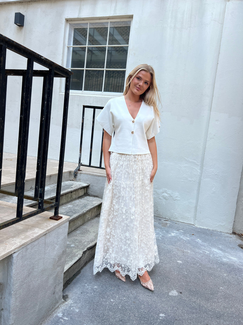 Rosie long lace skirt