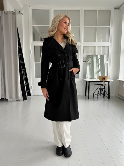 Softy black waterproof trenchcoat