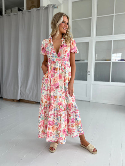 Flam rose flower dress-kjole-Åberg CPH-Åberg Copenhagen DK