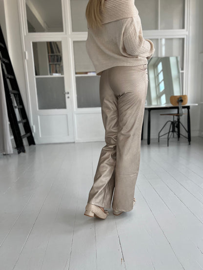 Eight Luxe Champagne metallic pants (3171)