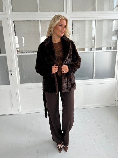 Flam marron jacket fra webshoppen Aaberg Copenhagen