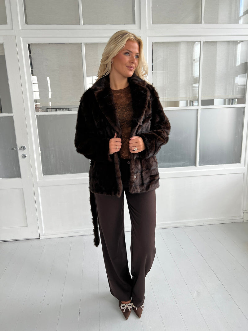 Flam marron jacket fra webshoppen Aaberg Copenhagen