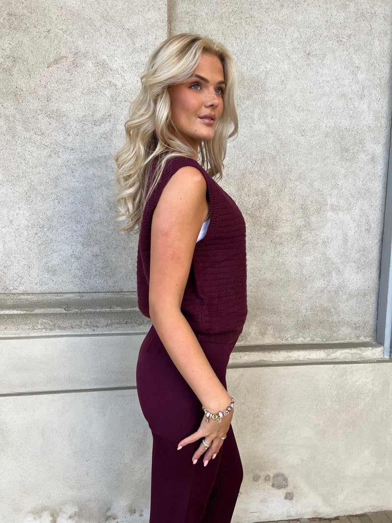 Azaka bordeaux vest