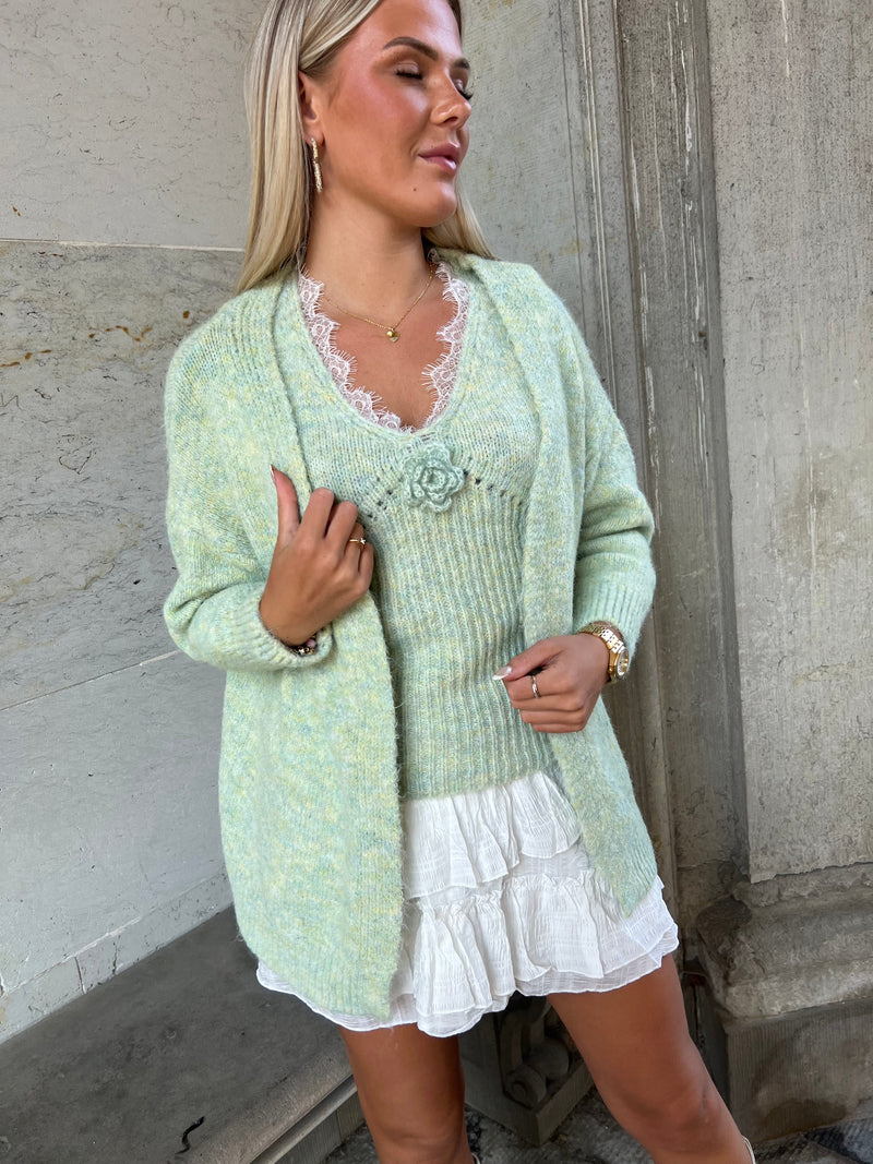 Azaka light green cardigan (5845)