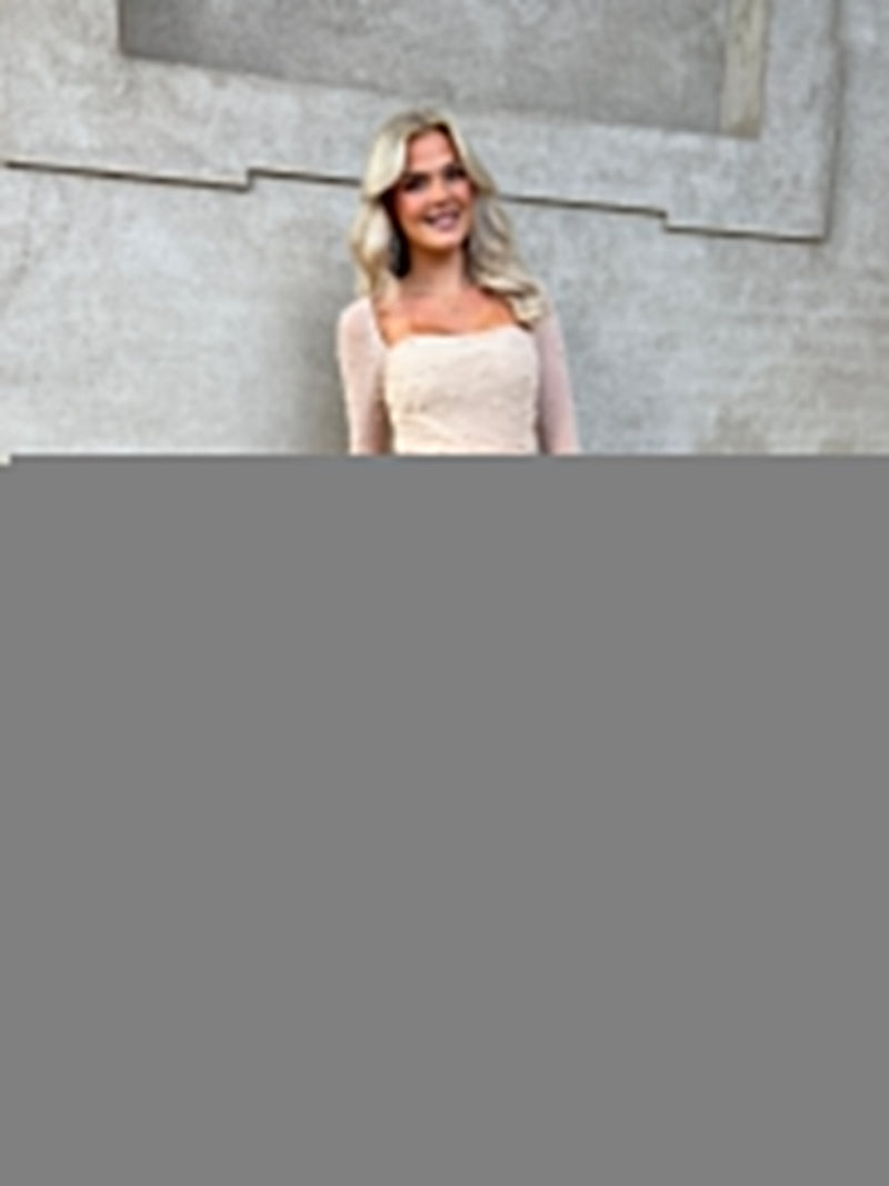 Flam beige pearl dress