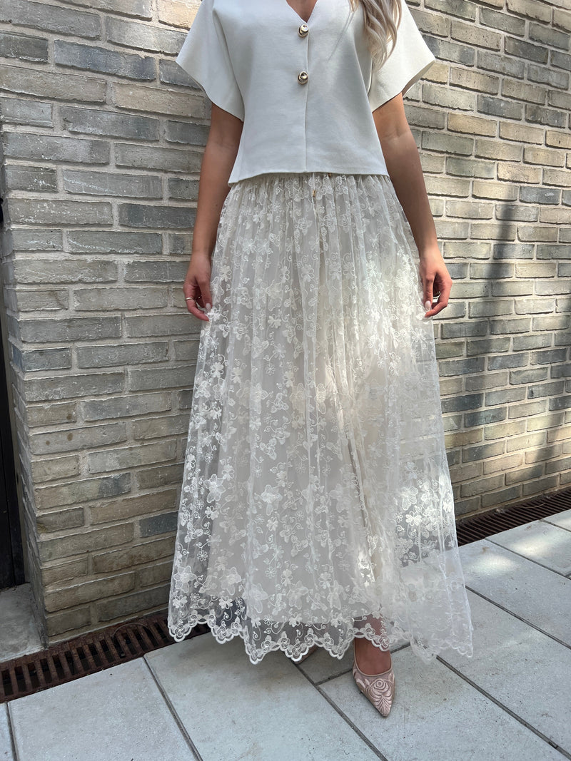 Rosie long lace skirt