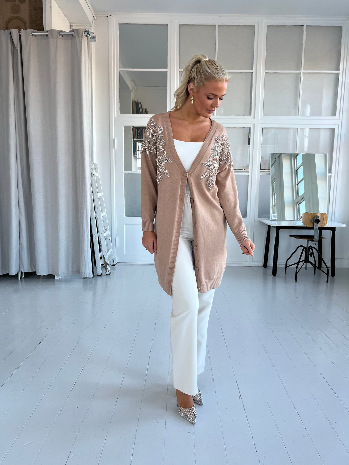 Last Queen khaki knit cardigan (0003)