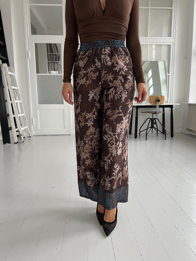 Bellice brown satin pants