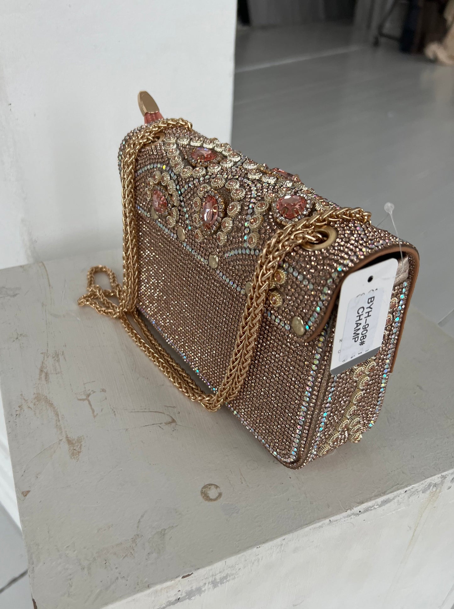 Gallantry rose glitter handbag (908)