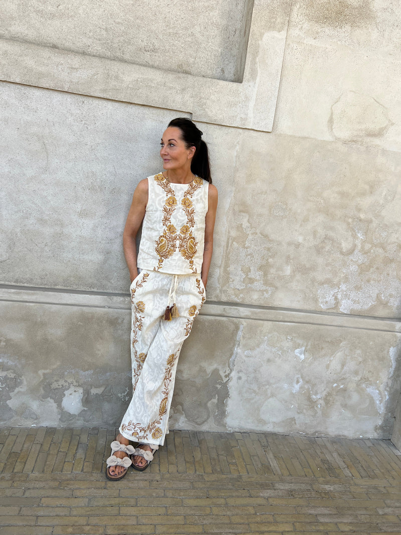 Ivory bohemian top