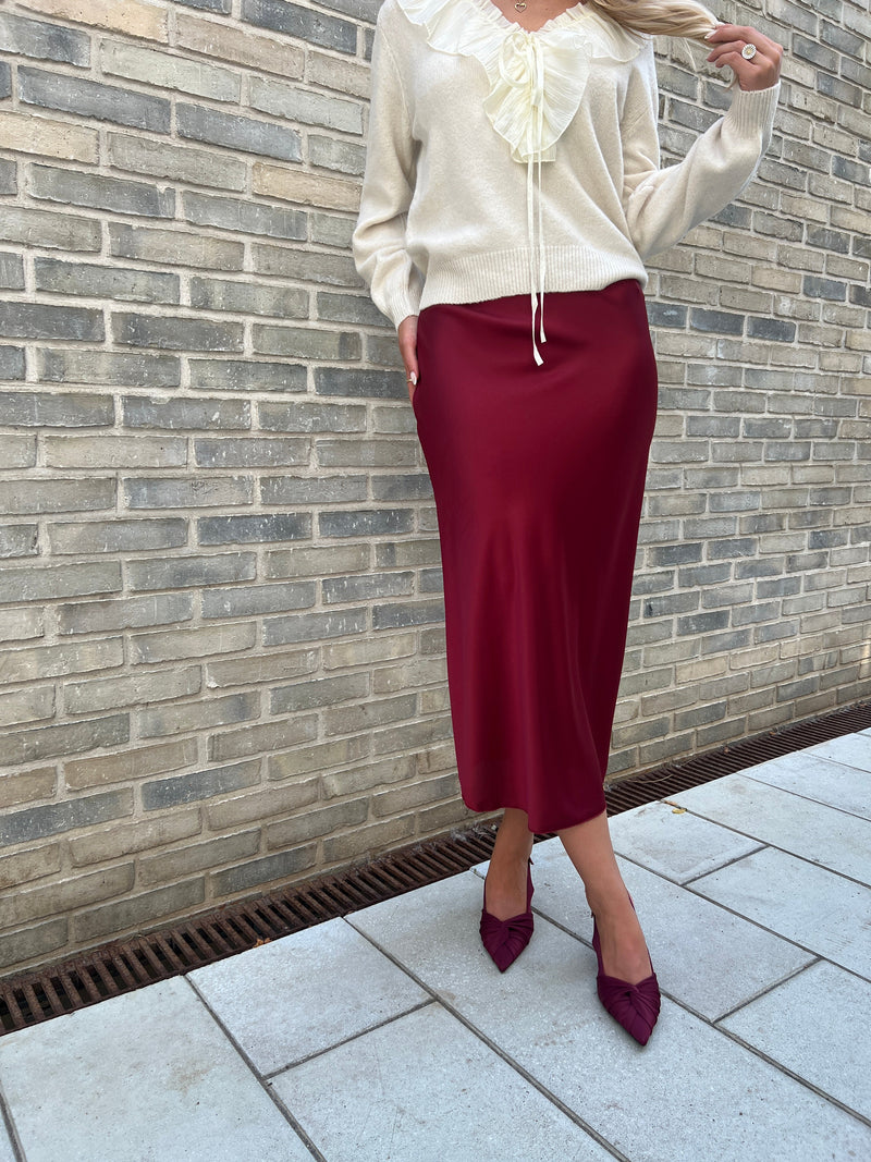 Emma bordeaux skirt