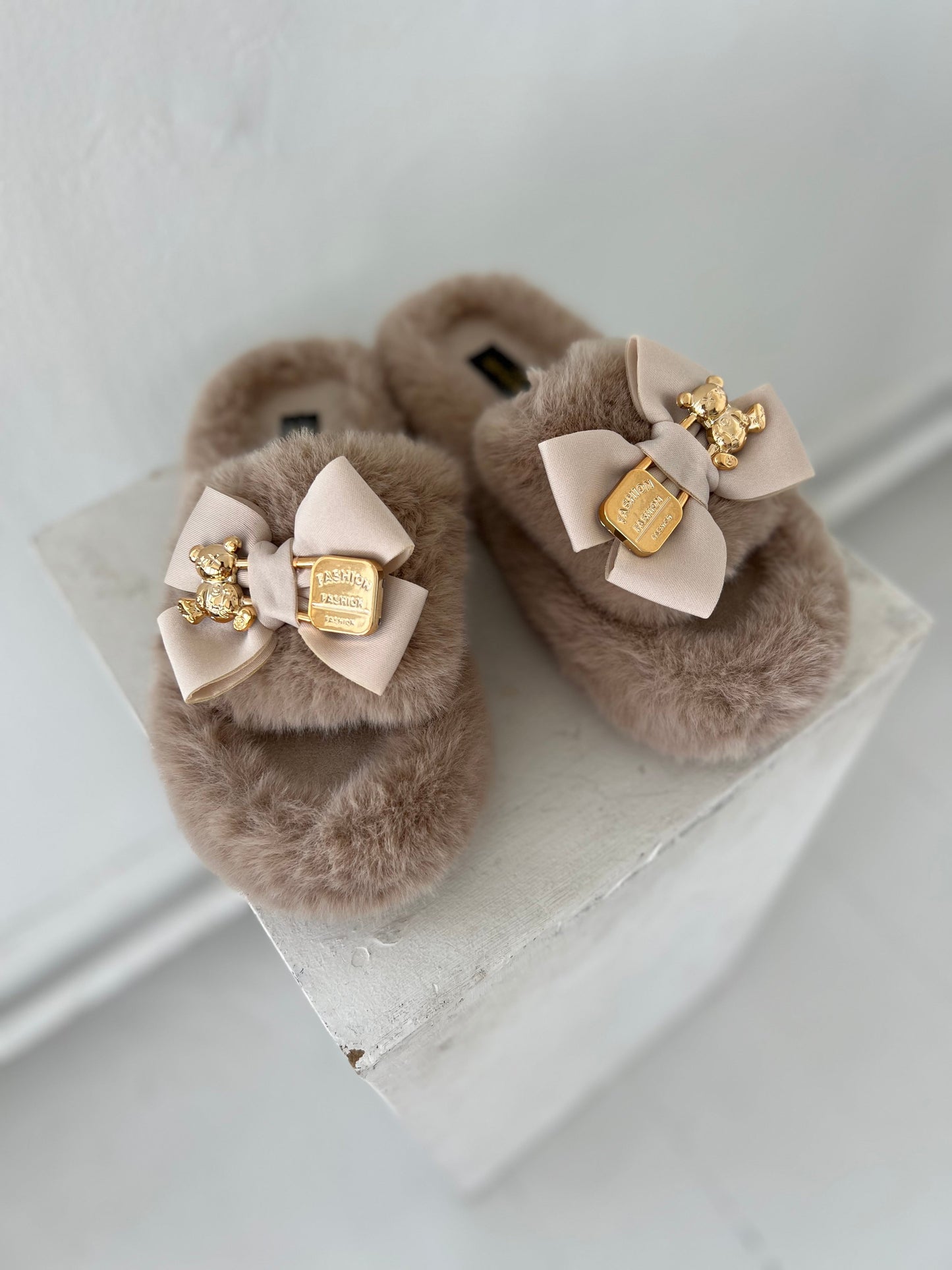 Bottine taupe slipper (9083)