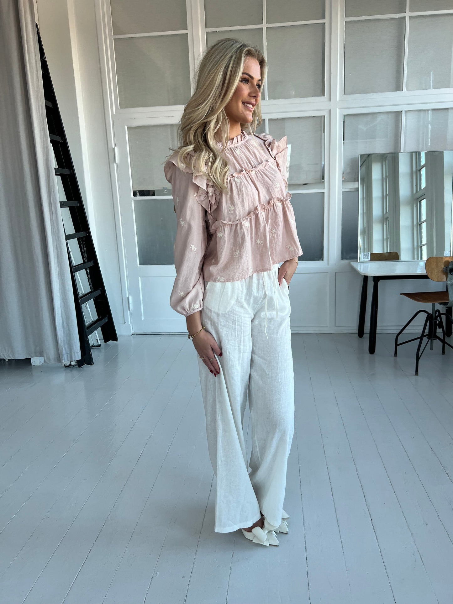 Azaka rose romantic blouse